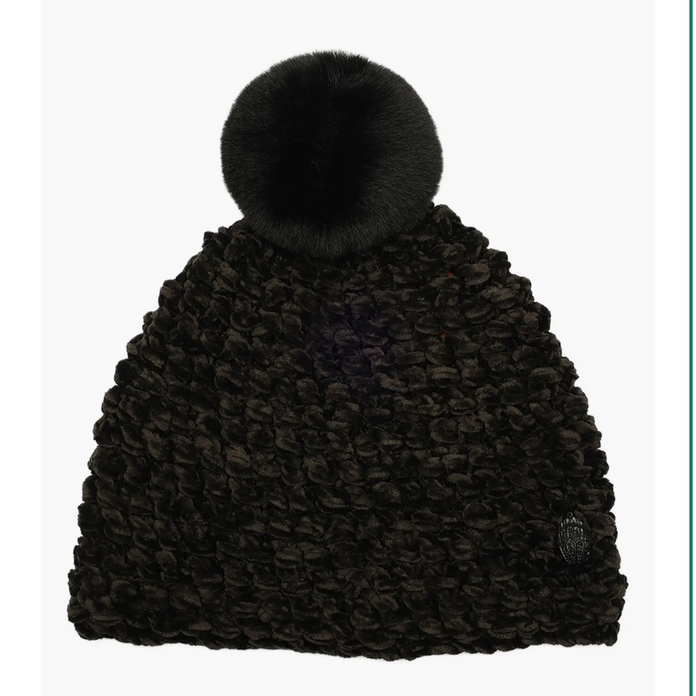 Kurt Geiger Chunky Chenille Pompom Beanie